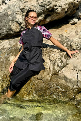 Remsa Mayo - Paraşüt Yarı Kapalı Tesettür Mayo Hera 2408 Çizgi (1) Remsa Mayo - Paraşüt Yarı Kapalı Tesettür Mayo Hera 2408 Çizgi (1)