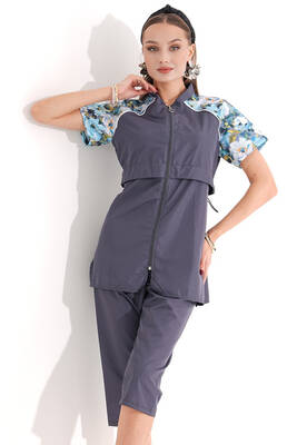 Remsa Mayo - Paraşüt Yarı Kapalı Tesettür Mayo Hera 2408 Gri Remsa Mayo - Paraşüt Yarı Kapalı Tesettür Mayo Hera 2408 Gri