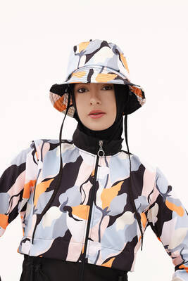 Remsa - Patterned Bucket Hat RS- Pera Flower Black (1)