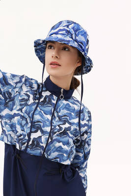 Remsa - Patterned Bucket Hat RS- Pera Granit Navy (1)