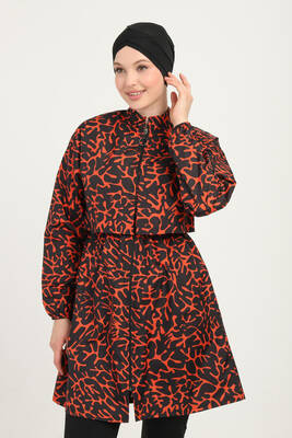 Haliç Mayo - Patterned Full-Cover Modest Swimsuit 04 Black12 (1)