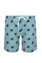 Lapieno - Patterned Men's Ocean Pool Shorts Crew S244 Green