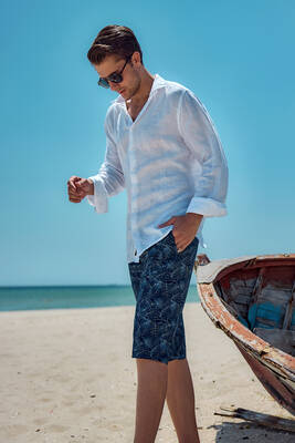 Remsa - Patterned Men's Shorts Capri Swimsuit RKS-07 Remsa Swimwear (1)