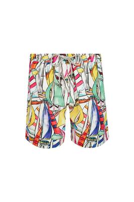 Lapieno - Patterned Men's Swim Shorts Barry S279 White Lapieno - Patterned Men's Swim Shorts Barry S279 White