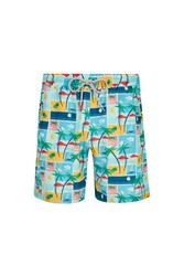 Lapieno - Patterned Men's Swim Shorts Benny S240 Mint