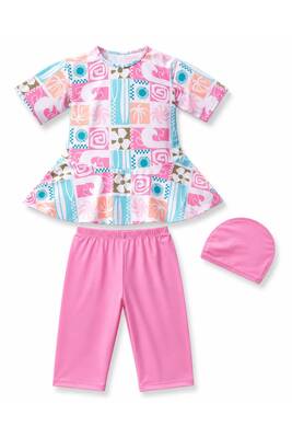 Haliç Mayo - Patterned Three-Piece Swimwear Set (1)