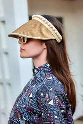 Remsa - Pearl Detailed Visor Straw Hat Sun Protection Accessory