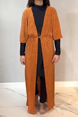 Remsa - Piliseli Kimono Pareo Kaftan Bağlanabilir RPK004 Tarçın Remsa - Piliseli Kimono Pareo Kaftan Bağlanabilir RPK004 Tarçın