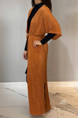 Remsa - Piliseli Kimono Pareo Kaftan Bağlanabilir RPK004 Tarçın (1) Remsa - Piliseli Kimono Pareo Kaftan Bağlanabilir RPK004 Tarçın (1)