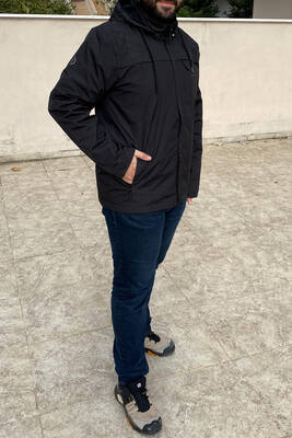 Remsa Sportswear - Plus Size Men's Hooded Windproof Pocket Detailed Mesh Raincoat Black Remsa Spor TH901 (1) Remsa Sportswear - Plus Size Men's Hooded Windproof Pocket Detailed Mesh Raincoat Black Remsa Spor TH901 (1)