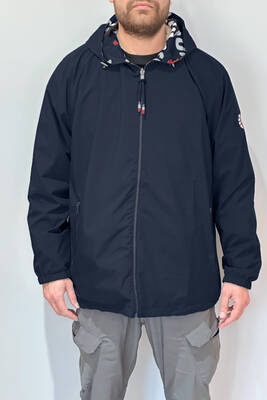 Remsa - Plus Size Men's Reversible Rain Jacket 24726 Navy (1) Remsa - Plus Size Men's Reversible Rain Jacket 24726 Navy (1)