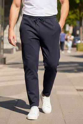 Remsa - Plus-size Men's Three-Pocket Sweatpants 340 Navy (1)