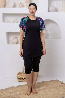 Maresiva - Plus-Size Short-Sleeved Tunic Swimwear Set (1)