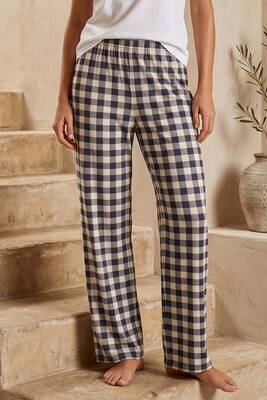 Remsa - Plus Size Women's Plaid Viscose Knit Lounge Bottom Set (1)