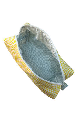 Remsa - Pötikare Desen Küçük Boy Çanta İçi Organizer Çanta 02 Sarı (1)