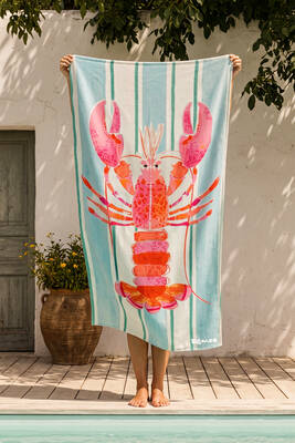 Remsa - Printed Beach Towel with Crab Motif
