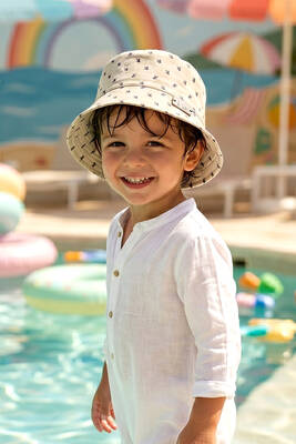 Remsa - Printed Detail Bucket Hat for Boys