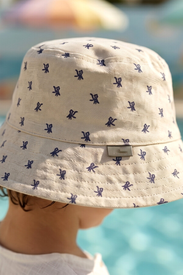 Printed Detail Bucket Hat for Boys - Thumbnail