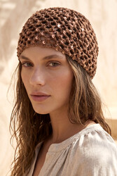 Remsa - Pul Detay Saç Filesi Deniz Plaj Saç Aksesuar 2141 Kahverengi