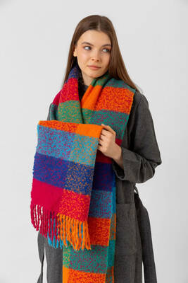 Püsküllü Buklet Atkı Şal 45X200 cm 1292 Fuşya · 4