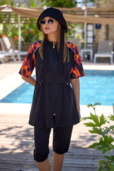 Remsa - R301 Parachute Short Sleeve Half-Covered Swimsuit