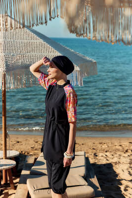 Remsa - R302 Parachute Short Sleeve Half-Covered Swimsuit (1)
