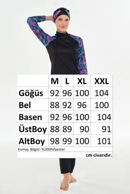 Reglan Kol Likralı Tam Kapalı Tesettür Mayo 3119 Siyah · 5