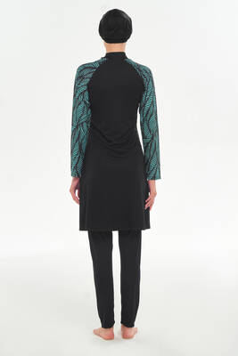 Reglan Kol Likralı Tam Kapalı Tesettür Mayo 3120 Siyah · 3
