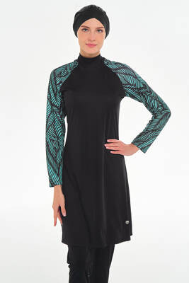 Reglan Kol Likralı Tam Kapalı Tesettür Mayo 3120 Siyah · 5