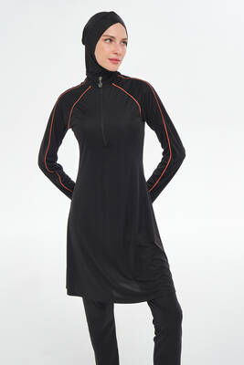 Reglan Kol Likralı Tam Kapalı Tesettür Mayo 3129 Siyah06 · 3