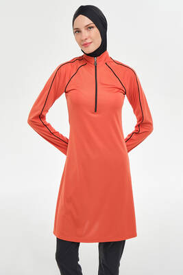 Rozamay - Reglan Kol Likralı Tam Kapalı Tesettür Mayo 3129 Tarçın Rozamay - Reglan Kol Likralı Tam Kapalı Tesettür Mayo 3129 Tarçın