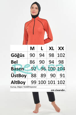 Reglan Kol Likralı Tam Kapalı Tesettür Mayo 3129 Tarçın · 4