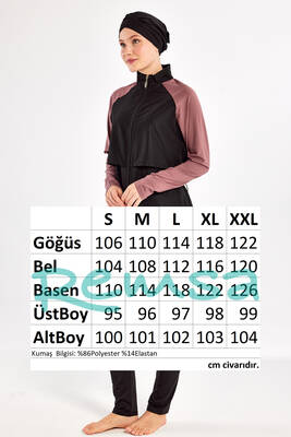 Reglan Kol Tam Kapalı Tesettür Mayo Debbıe 1405 Kiremit · 3