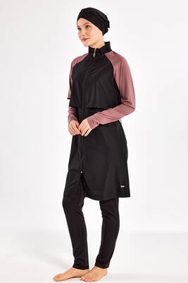 Reglan Kol Tam Kapalı Tesettür Mayo Debbıe 1405 Kiremit · 5