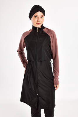 Reglan Kol Tam Kapalı Tesettür Mayo Debbıe 1405 Kiremit · 6