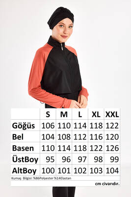 Reglan Kol Tam Kapalı Tesettür Mayo Debbıe 1405 Tarçın · 4