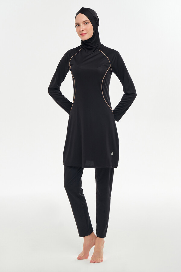 Reglan Sleeve Full-Cover Modest Swimwear Set - Thumbnail