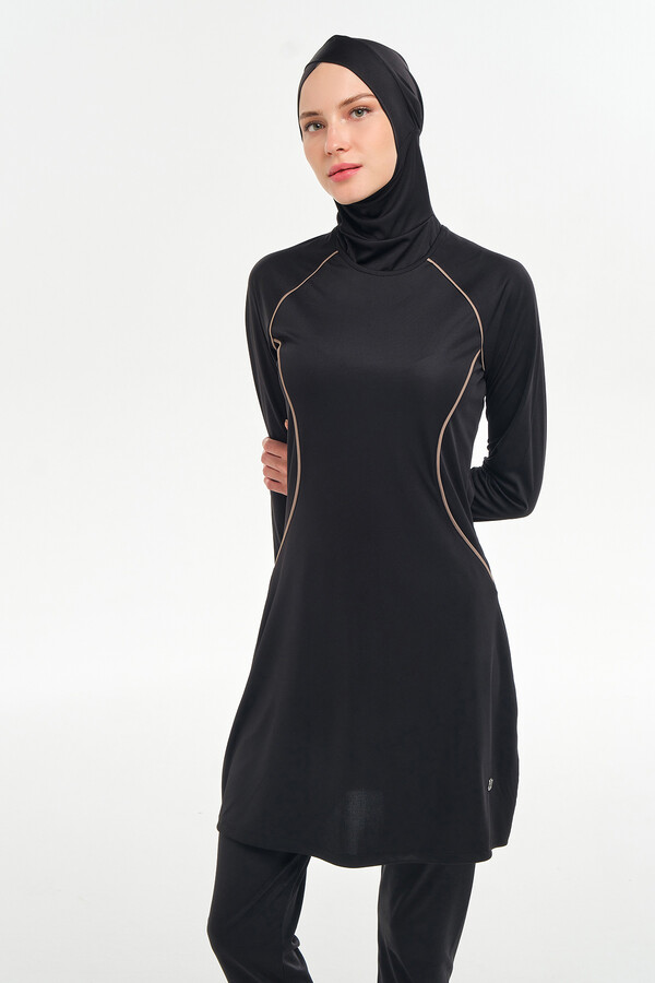 Reglan Sleeve Full-Cover Modest Swimwear Set - Thumbnail