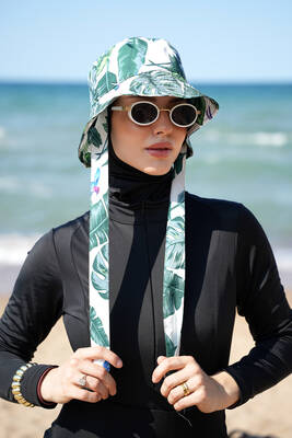 Remsa Mayo - Remsa Bağlamalı Bucket Şapka RŞBUC-02 Yeşil Yapraklar