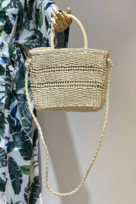 Remsa - Remsa Basket Weave Straw Beach Bag 019 Beige01