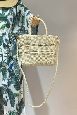 Remsa - Remsa Basket Weave Straw Beach Bag 019 Beige01 (1)