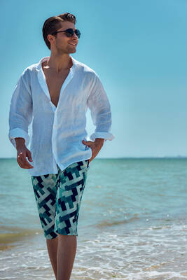 Remsa Mayo - Remsa Erkek Havuz Deniz Uzun Kapri Şort Mayo RK003 Mavi Remsa Mayo - Remsa Erkek Havuz Deniz Uzun Kapri Şort Mayo RK003 Mavi