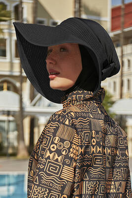 Remsa Mayo - Remsa Fiyonklu Katlanabilir Vizör Hasır Şapka Güneş Koruyucu Siperlik RŞ-78 Siyah Remsa Mayo - Remsa Fiyonklu Katlanabilir Vizör Hasır Şapka Güneş Koruyucu Siperlik RŞ-78 Siyah