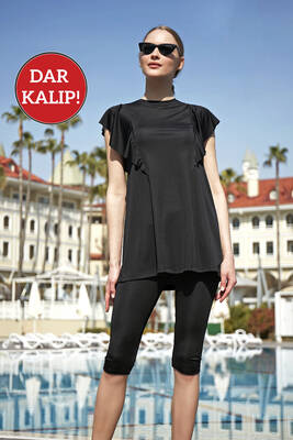 Remsa - Remsa Frill Ruffle Detail Half-Covered Swimsuit 2150 Crescent Remsa - Remsa Frill Ruffle Detail Half-Covered Swimsuit 2150 Crescent