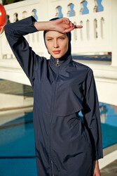 Remsa Mayo - Remsa Front-Closed Parachute Full Cover Modest Swimsuit R030 Nuray Dark Navy