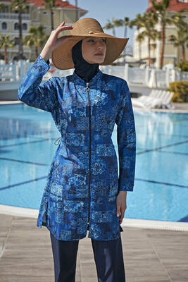 Remsa - Remsa Full Cover Hijab Swimsuit R049 Leman Remsa - Remsa Full Cover Hijab Swimsuit R049 Leman