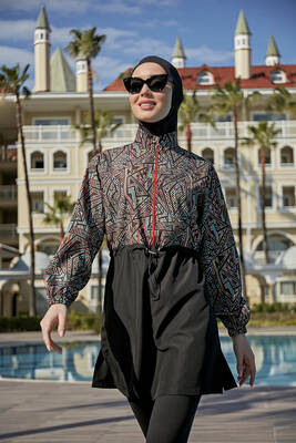 Remsa - Remsa Full Cover Hijab Swimsuit R120 Dilay Remsa - Remsa Full Cover Hijab Swimsuit R120 Dilay