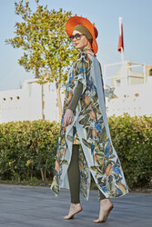 Remsa Mayo - Remsa Hijab Swimsuit Design Patterned One-Piece Kaftan Pareo 430-552 Brazil