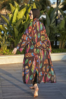 Remsa - Remsa Hijab Swimsuit with Single Kaftan Kimono Pareo RP019 Funda (1) Remsa - Remsa Hijab Swimsuit with Single Kaftan Kimono Pareo RP019 Funda (1)