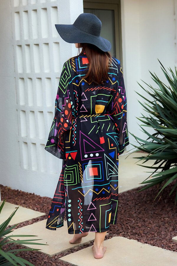 Single Kaftan Kimono Pareo Overlay - Thumbnail